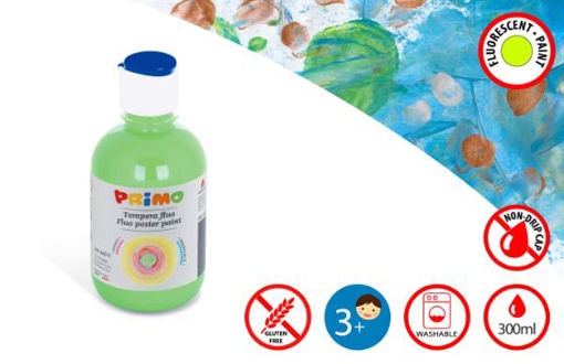 Picture of PRIMO 300ML FLUORESCENT POSTER PAINT GREEN BRIGHT